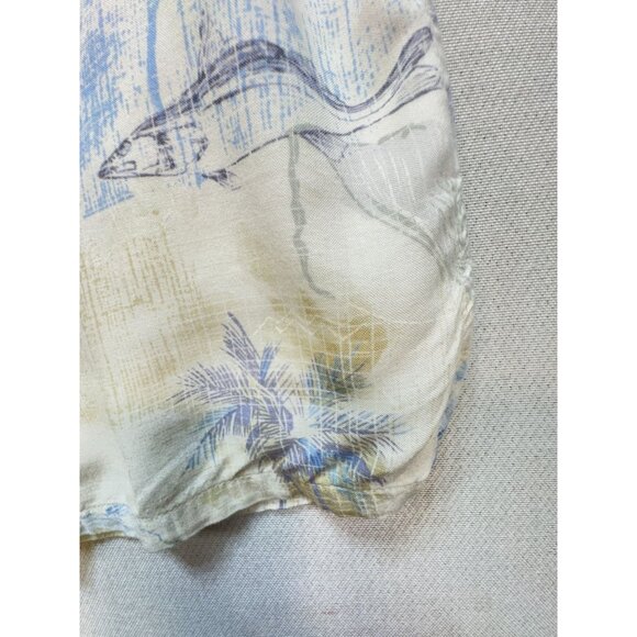 Batak Bay Mens Hawaiian Button Up Shirt Size M Tropical Short-Sleeve - Picture 7 of 12